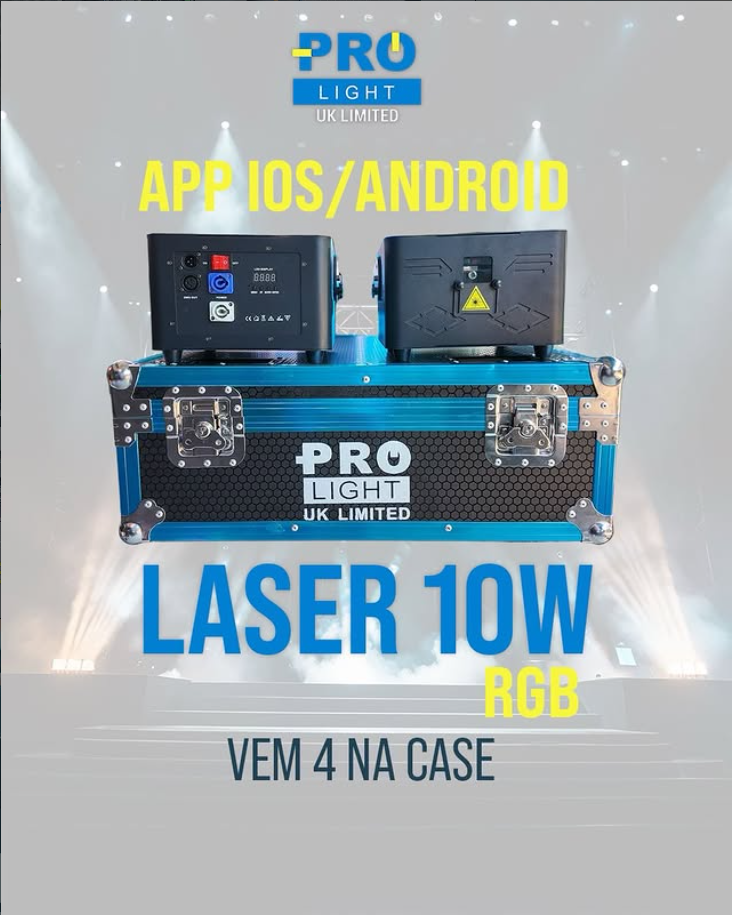 Kit 4 Laser 10W RGB